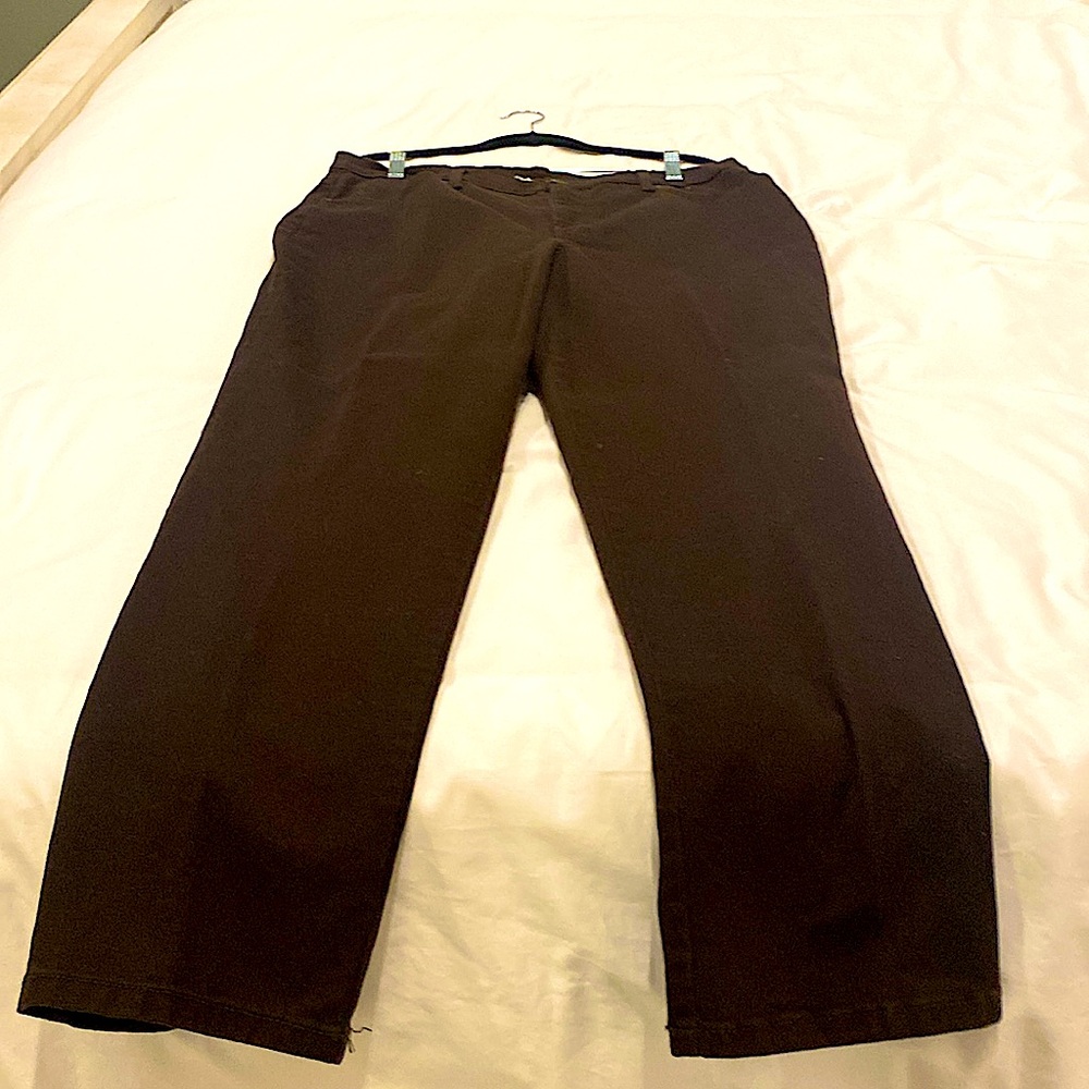 Macy’s Style and Company Brown denim straight leg jeans.
